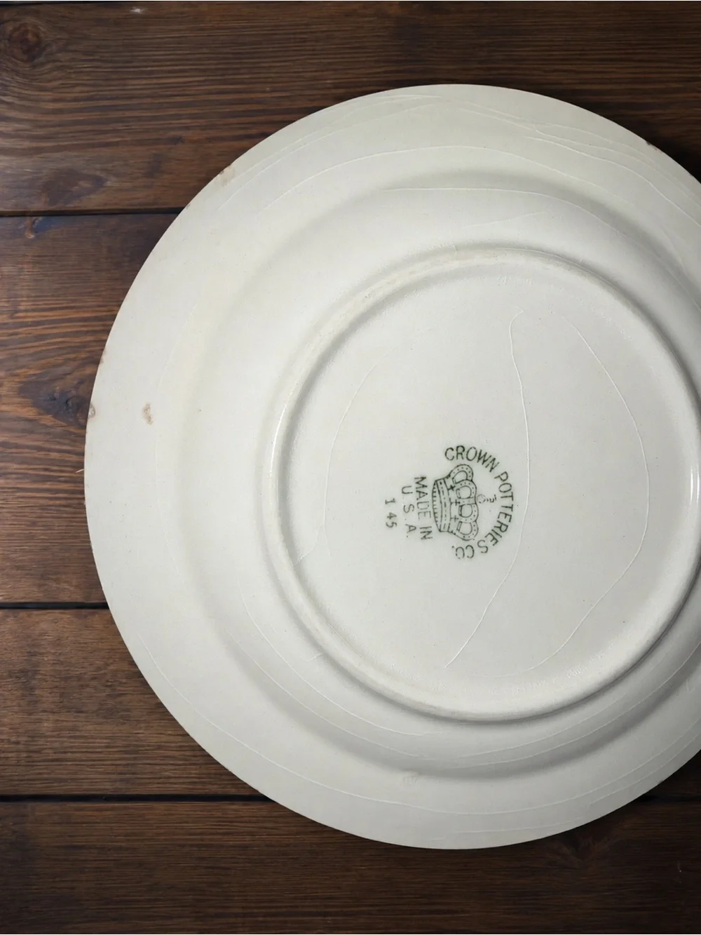 Vintage Crown Potteries J145 Floral Dessert Bowls Set of 3 USA 6 Inch